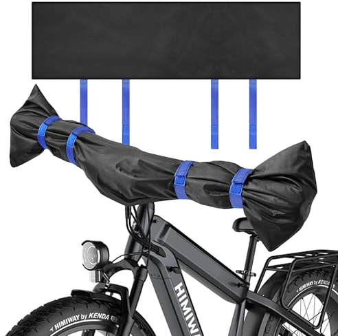 Omtofo Custodia Protettiva per Manubrio Ebike – Protezione Trasporto e Antipioggia – Protezione da Umidità, Polvere e Sporco – Con zip – Universale (Blu)