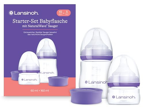 Lansinoh Starter set biberons NaturalWave® 60ml + 160ml Premiers jours bébé