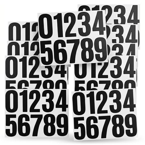 Números Adhesivos 10cm, Pegatinas de Números Vinilo Impermeable 0-9, 10 Pcs