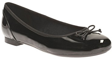 Clarks Women's Couture Bloom Ballet Flats, Black Leather 01, 6 UK