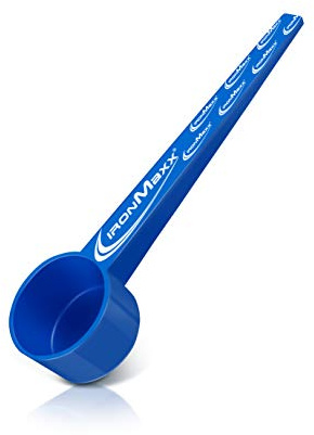 IronMaxx Measuring Spoon - Bleu 16cm | Mesure précise pour vos compléments alimentaires | Facile à nettoyer | Idéal pour les poudres et les liquides