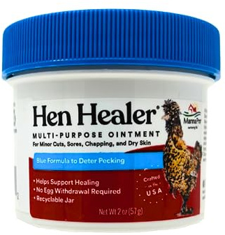 Manna Pro Hen Healer Blue Wound Ointment – 2 oz | Lanolin-Based Poultry Skin Treatment for Cuts, Scrapes & Pecking Injuries
