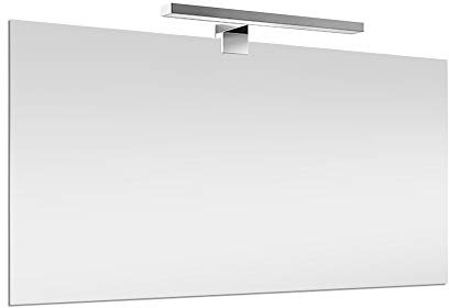 Inbagno Specchio Bagno con Lampada LED 105x70 cm, Reversibile, con Illuminazione LED Cromo Luce Naturale (Luce Naturale 50 cm, 105x70 cm)