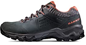 Mammut Nova IV Low GTX Women | Wanderschuhe für Damen, Wasserdichte Trekkingschuhe, Outdoor Schuhe, Bergschuhe für Hiking & Trekking, Gore-Tex Freizeitschuhe | Black-Apricot Brandy, 7
