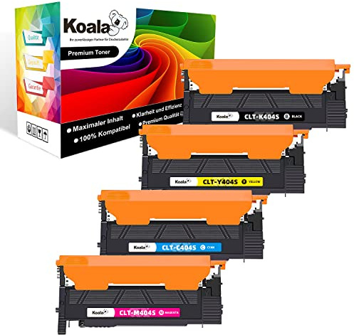 Koala Kompatibel Tonerkartusche Ersatz für Samsung CLT-K404S CLT-C404S CLT-M404S CLT-Y404S CLT-P404C für Xpress SL C430 C430W C480 C480W C480FW C480FN Drucker (Schwarz, Cyan, Magenta, Gelb)