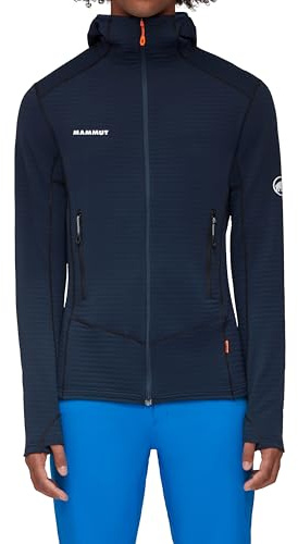 Mammut Taiss Light ML Hooded Jacket Men | Midlayer Fleecejacke für Herren mit Kapuze | Marine, XXL