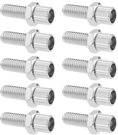 10 Stück M6 Einstellbolzen für Fahrrad, Bremszylinder, Zubehör zur Befestigung von Bremshebel für Fahrrad, Motorrad, Roller, Silber