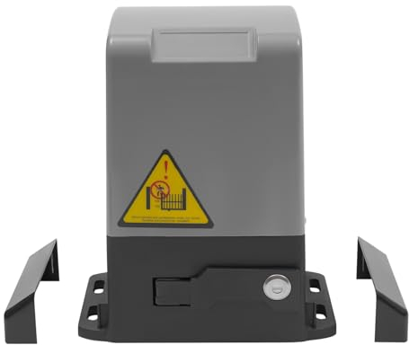 LENDISIY Sliding Gate Drive Set, 370 W Automatic Sliding Gate Opener with 2 Remote Controls and Keys, for Yard Gate Drive Sliding Gate Opener