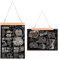 Srvnpioy A3 Hanging Chalkboard for Wall Decor, 2 Pack, Double-Sided Blackboard Painting Message Board Sign for Restaurant Coffee Shop