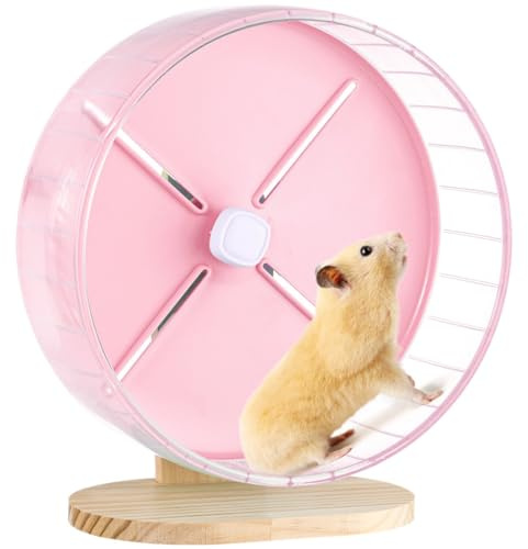 10.2 in Quiet Rodent Exercise Wheel with Adjustable Stand, Transparent Spinner for Chinchillas, Hamsters, and Small Pets