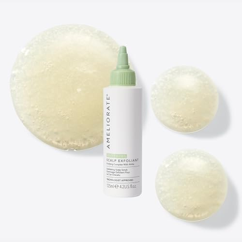 AMELIORATE Soothing Scalp Exfoliant 125ml | Gentle Scrub for Dry, Flaky, Itchy Scalp Relief | Removes Buildup & Hydrates with Lactic Acid | Trichologist & Dermatologist Approved
