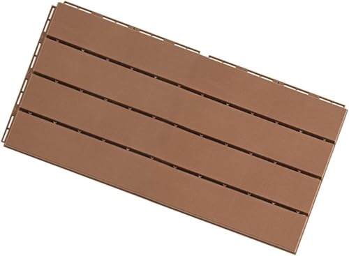 1 pièces carreaux de sol à emboîtement en plastique revêtement de sol de terrasse extérieure piscine balcon arrière-cour porche jardin pelouse tapis de porte d'entrée revêtement de sol(Rosso)