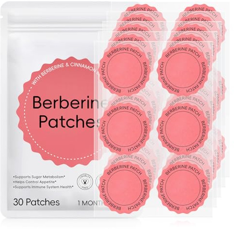 Berberine Patches – Berberine & Cinnamon Extract Body Patches, Vegan & Cruelty Free, Supports Healthy Metabolism