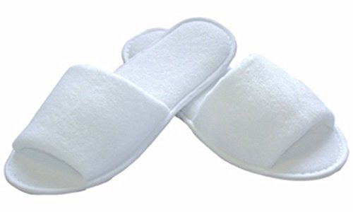 FRANZ MENSCH 200 Stück Hygostar Slipper Dots, offen | Baumwolle, Karton, weiß, Einheitsgröße, L: 29,5cm, B: 11cm, Hotelslipper, Einweg-Hausschuhen, Gästeschuhe