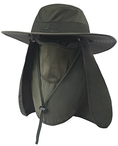 KOOLSOLY Fishing Hat,Sun Cap with UPF 50+ Sun Protection and Neck Flap,for Man and Women