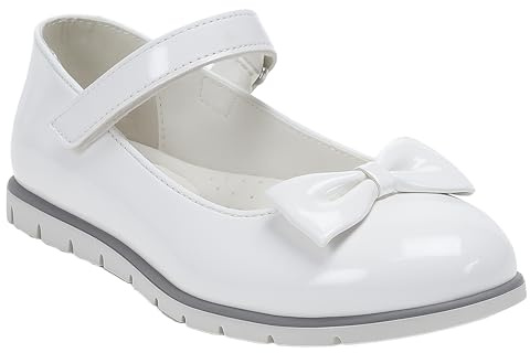 SIRRI Les Chaussures de cérémonie Mary Jane en Vernis pour Filles, parfaites pour la Communion et Les Occasions spéciales Taille 34
