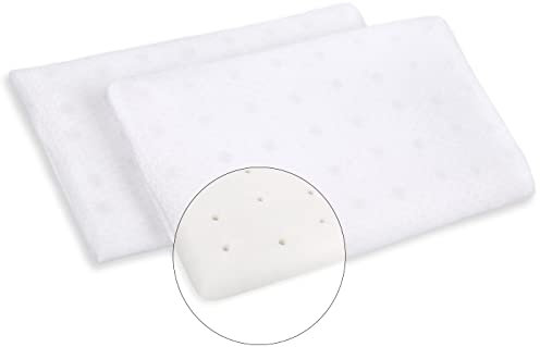 MERCURY TEXTIL- Almohada de Cuna para Bebes y niños Transpirable Antiahogo, Viscoelástica, Funda Extraible 100% algodón