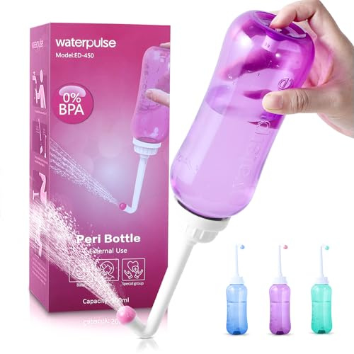 Onegreen Portable Bidet for Postpartum Care-500ml Green Travel Bidet Portable Bidet for Toilet UK, Upside Squirt Portable Bidet Squeezable Hygiene Wash for Perineal and Pregnancy (Purple)