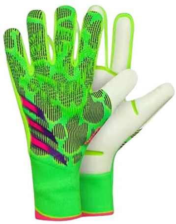 HISTARSTORE5 Guantes de portero de fútbol, guantes de entrenamiento de portero, agarre fuerte, antideslizantes y transpirables para adultos y niños (verde, 9)