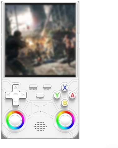 R36 Ultra Juego de mano, 128 GB, pantalla HD de 4 pulgadas, consola de juegos retro portátil para juegos retro clásicos, 12,8 x 8,1 x 2,1 cm (blanco)