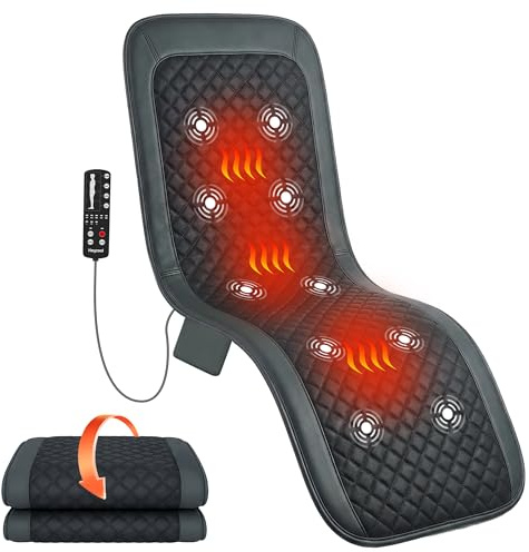 Heycool Full Body Massage Mat with Heat, 2 Heat Levels,5 Massage Modes,10-Motor Vibration Massage Pad for Bed Sofa, Foldable Memory Foam Back Massager for Home Office,2026 Upgraded
