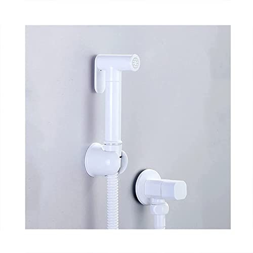 Bidetkran, handhållen toalettbidsprutning, solid mässing White Douche Kit, Bidet Shattaf Faucet Washer Shower Spout, en uppsättning LWX