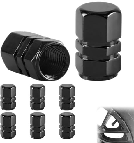 DOKRIN Cappucci delle valvole,8 tappi valvola in alluminio per pneumatici, tipo universale con anello di tenuta, adatti per motociclette, camion e biciclette.