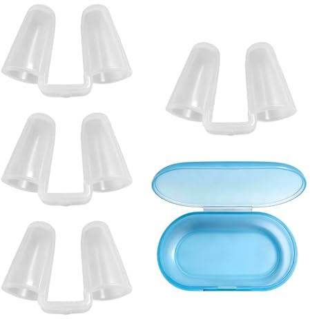 Tappo Nasale Silicone Morbido Aderenza, 4 Pezzi Clip Naso Nuoto Antiacqua Impermeabile, Pinza Nasale Antistrappo Sportivo, per Piscina Mare Allenamento, Doccia