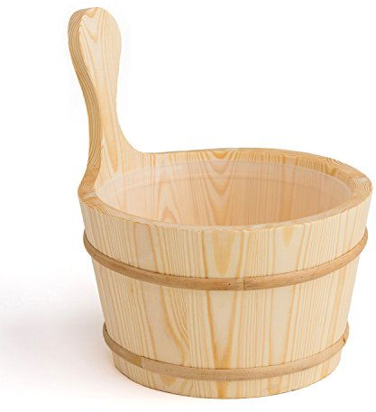 Pinetta Saunakübel/Saunaeimer - Kiefer, 4 Liter - Kunststoffeinsatz