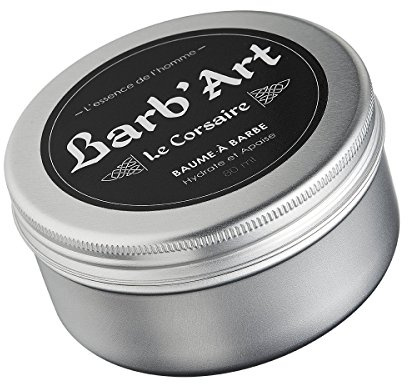 Barb'Art - Baume Barbe Magnifique - Idéal pour Barbes Longues ou mi-longues - Huile de Sésame bio - Parfum fraisLe Corsaire - 80ml