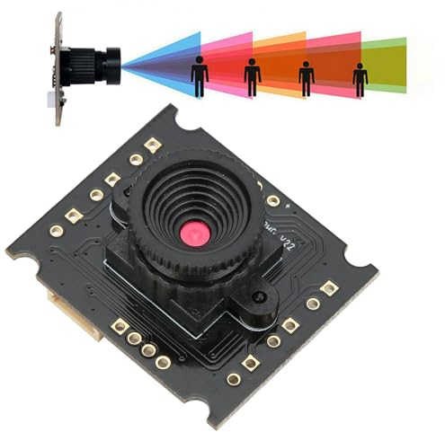 Fafeicy Modulo Videocamera USB con Obiettivo Grandangolare, Webcam a Telaio Alto, Modulo Videocamera Interfaccia USB HD per WinXP/Win7/Win8/Win10/OS X/Linux