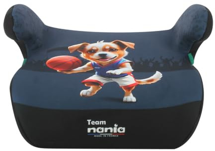 Nania - Asiento elevador, alzador coche niño, silla de coche BUBBLE 126-150 cm R129 i-Size - De 8 a 12 años - Fabricado en Francia - Con reposabrazos - Instalación con cinturón de seguridad