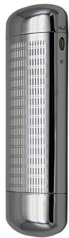 Philley Aluminum Metal Pocket Ultra-Light Silver Eyeglasses Glasses Case(Striped-grey)