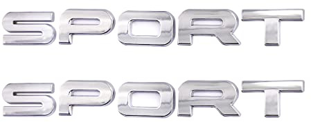 2 st 3D metall sportemblem logotyp bil baklucka emblem bil bricka dekal bilklistermärke (silver)