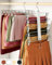 MORALVE Skirt Hangers Space Saving with Clips - 2 Pack - European Beechwood 5-Tier Hanger for Shorts, Skirts, and Trousers - Wardrobe Organizer and Storage Solution for Women with 360° Swivel Hook