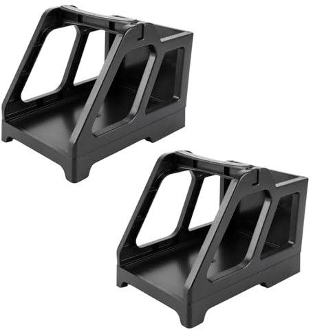 YAYODS 2 Stück Etikettenhalter - Etikettenspender Schwarz - Kleiner Etikettenständer - 2 in 1 Desktop Etikettenhalter für Rollen und Endlosetiketten
