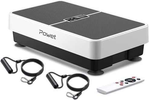 Placa vibratoria para fitness, máquina de ejercicio, vibración, agitación, cuerpo completo, color blanco