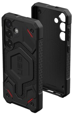 Urban Armor Gear Monarch Pro Case Samsung Galaxy S25 Coque (Anneau magnétique, Designed for Samsung certifié, Wireless Charging Compatible, 6m résistance) Kevlar Noir