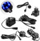 CLGarden Springbrunnen Pumpenset 500l/h mit Beleuchtung blau LED Lichtsensor Outdoor Wasserpumpe für Zierbrunnen Teich