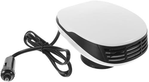 Veemoon Calentador de Coche Portátil 12 V, Ventilador Ajustable para Descongelar Parabrisas y Eliminar Niebla, Calefactor Eléctrico Compacto para Automóvil, Furgoneta y Camping,