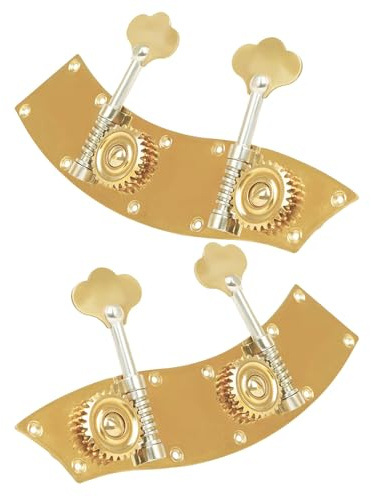 HOMOBABE Piroli per Accordatura Basso in Lega di Rame Oro 2 Pezzi, Accessori per Doppio Contrabbasso, Fissano le Corde e Migliorano Suono
