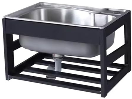 Lavello da parete in acciaio inox con staffa, design a vasca singola per uso commerciale e ristorante