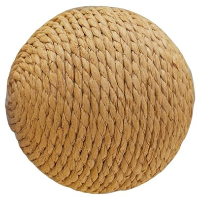 Sisal kattboll – extra 10 cm klösleksak, tristess lindring sfär | rivsäker bitbeständig källa bàll, hållbar Sìsal glob med inre klocka för kattljudstimulering
