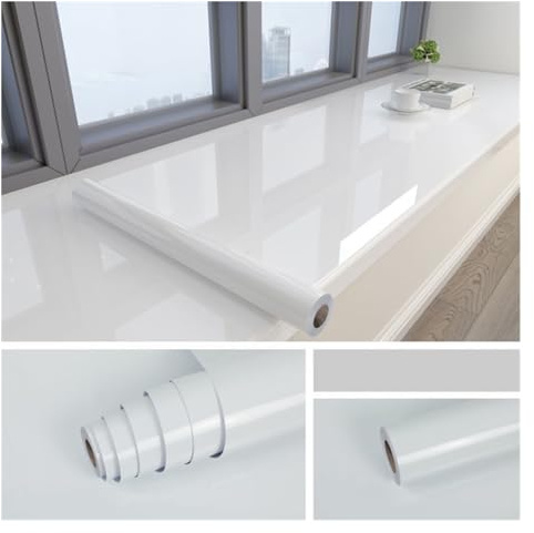 XILEUDUOD köksoljeresistent folie oljeresistent, transparent filmtapet för köksbänkskivor, renoveringsfilm, marmor, självhäftande, vattentäta badrumsklistermärken (YT080,50 cm x 6 m)