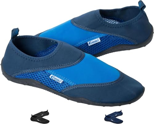 Cressi Coral Scarpette Adatte per Mare, Spiaggia, Barca, e Sport Acquatici Vari, Uomo, Blu/Azzurro, 38