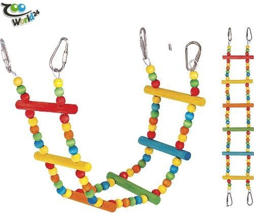 Tommi 07452 bunte Vogelleiter 50cm, Hängebrücke