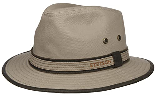 Stetson Sombrero de algodón AVA Hombre/Mujer - Sombrero de Tela con protección UV - Sombrero de Sol - Sombrero de Verano - Traveller Primavera/Verano Beige XXL (62-63 cm)