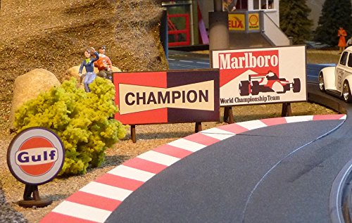 Slotcar WERBETAFEL 4er Set in 1:32 für Carrera UNIVERSAL/DIGITAL TOP DEKO