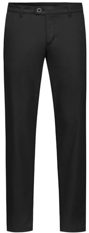 GREIFF Größe 48 Corporate Wear Casual Herren Chinohose Regular Fit Schwarz Modell 1320