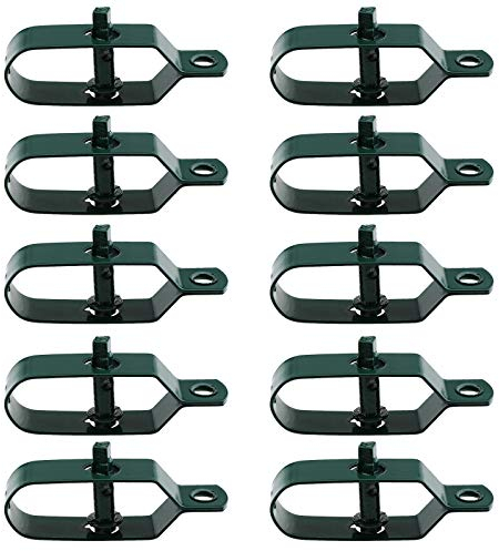 OTOTEC Lot de 10 tendeurs de fil de clôture à cliquet en acier au carbone vert 100 mm pour corde de réglage de la ferme, clôture fixe